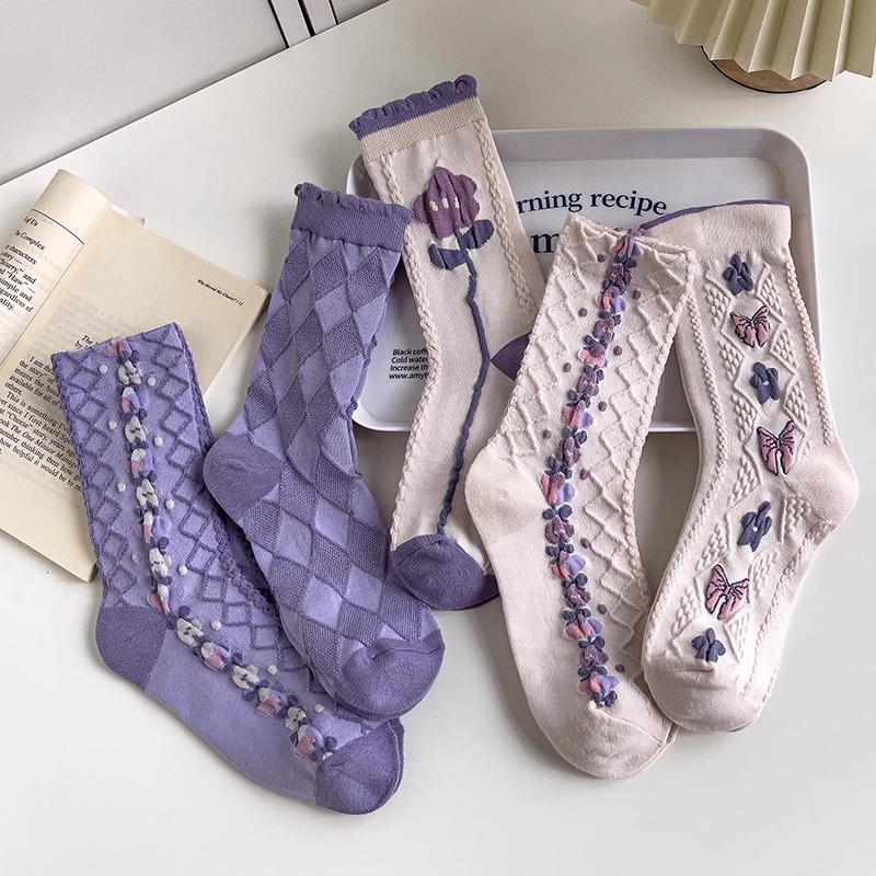 Good Floral & Wedding Decor Supply Photos - Calcetines morados para niños, calcetines de