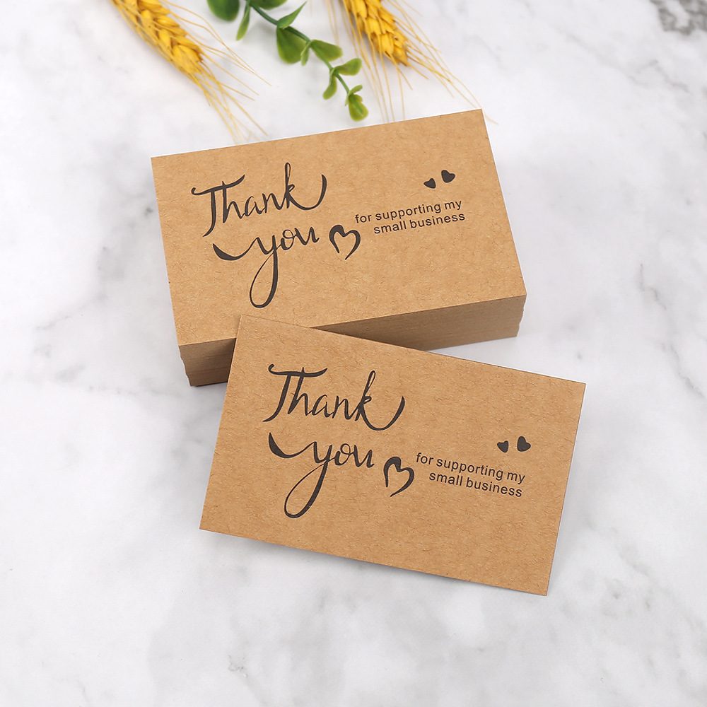 Wedding Decor Supply Store - Tarjetas de agradecimiento de papel Kraft,