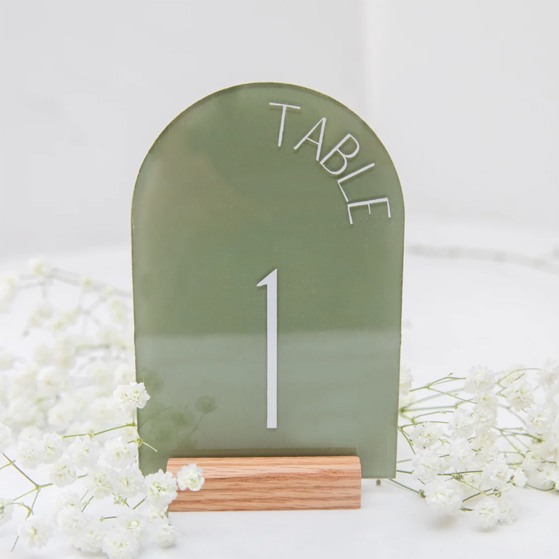 Números de mesa de boda acríli - Table Number Gold reseña y precio