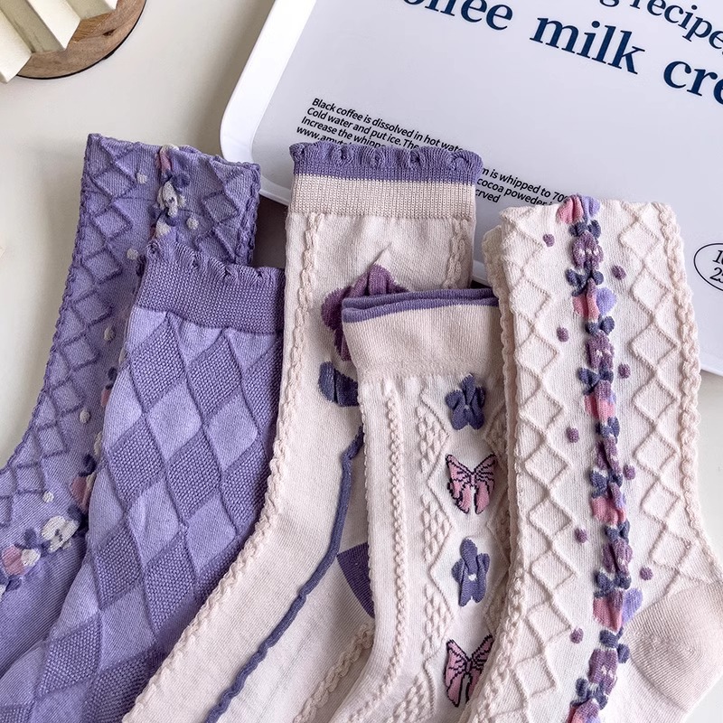 Calcetines morados para niños, - Good Floral & Wedding Decor Supply Photos reseña y precio
