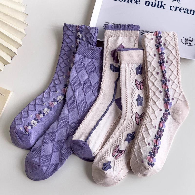 Calcetines morados para niños, - Good Floral & Wedding Decor Supply Photos reseña y precio