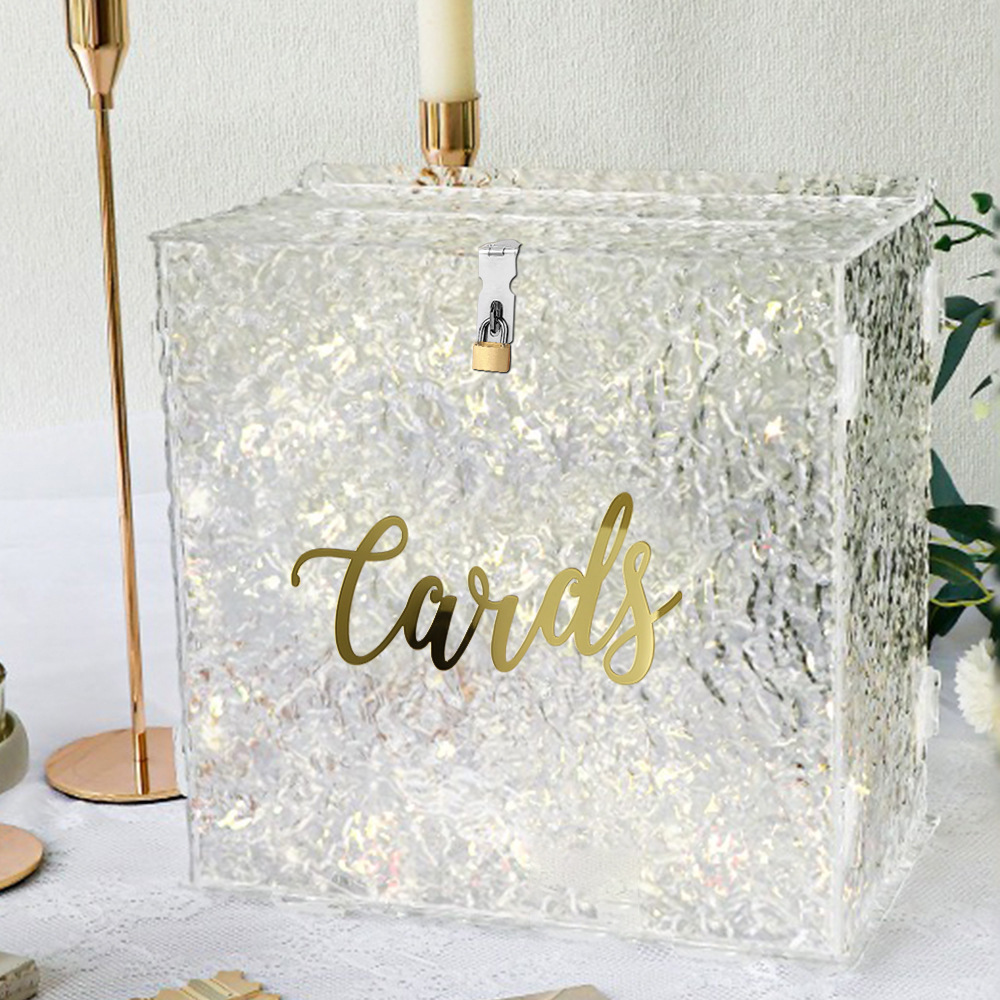 Caja de tarjetas de boda acríl - Wedding Card Box reseña y precio