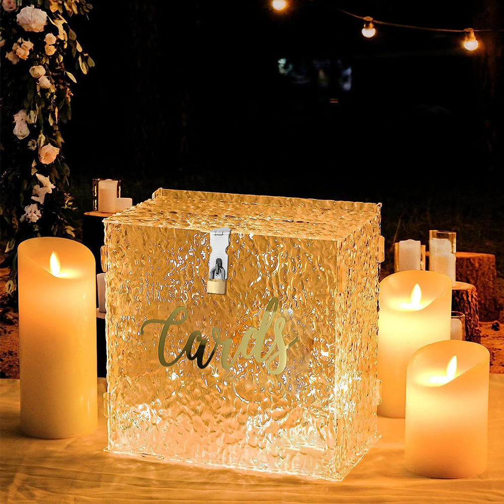 Caja de tarjetas de boda acríl - Wedding Card Box reseña y precio