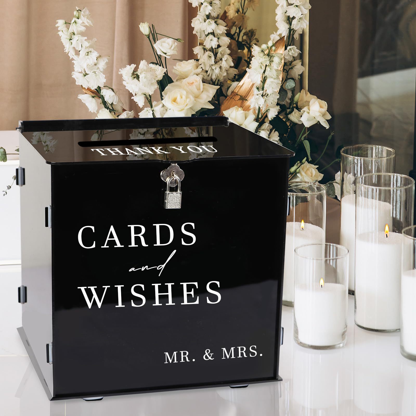 Caja de tarjetas de boda acríl - Wedding Card Box reseña y precio