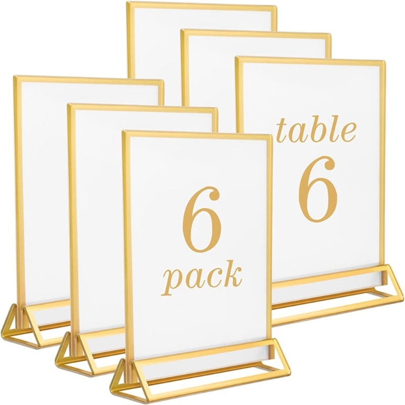 Soporte acrílico transparente  - Table Number Gold reseña y precio